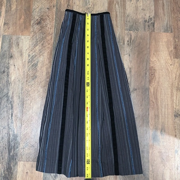 Talbots 4 Velvet Stripes on Off-Black Full Skirt Semi-Formal Evening Wear. NWT - Picture 7 of 7